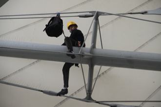 Alpiniste au stade Charléty